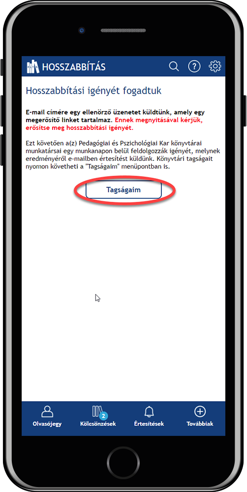 A kép az ELTE Könyvtár WebApp képernyőképét mutatja.